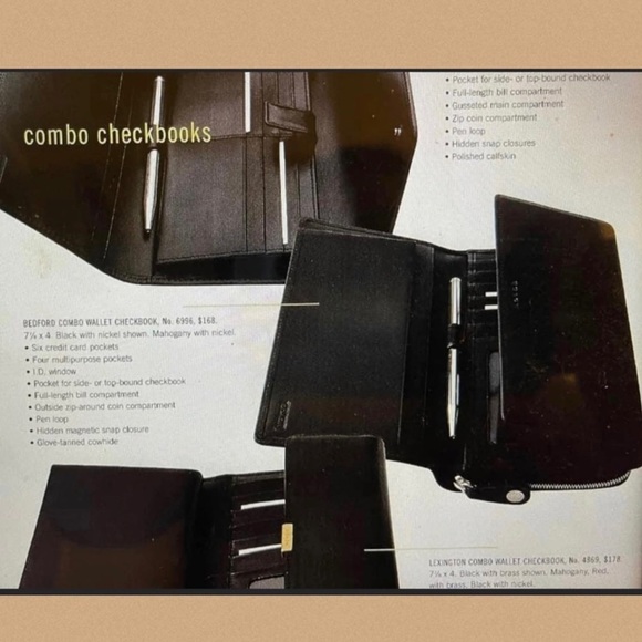 ❤️SOLD❤️Vintage Coach Mahogany Bedford Combo Wallet Checkbook 6996 - Picture 2 of 10